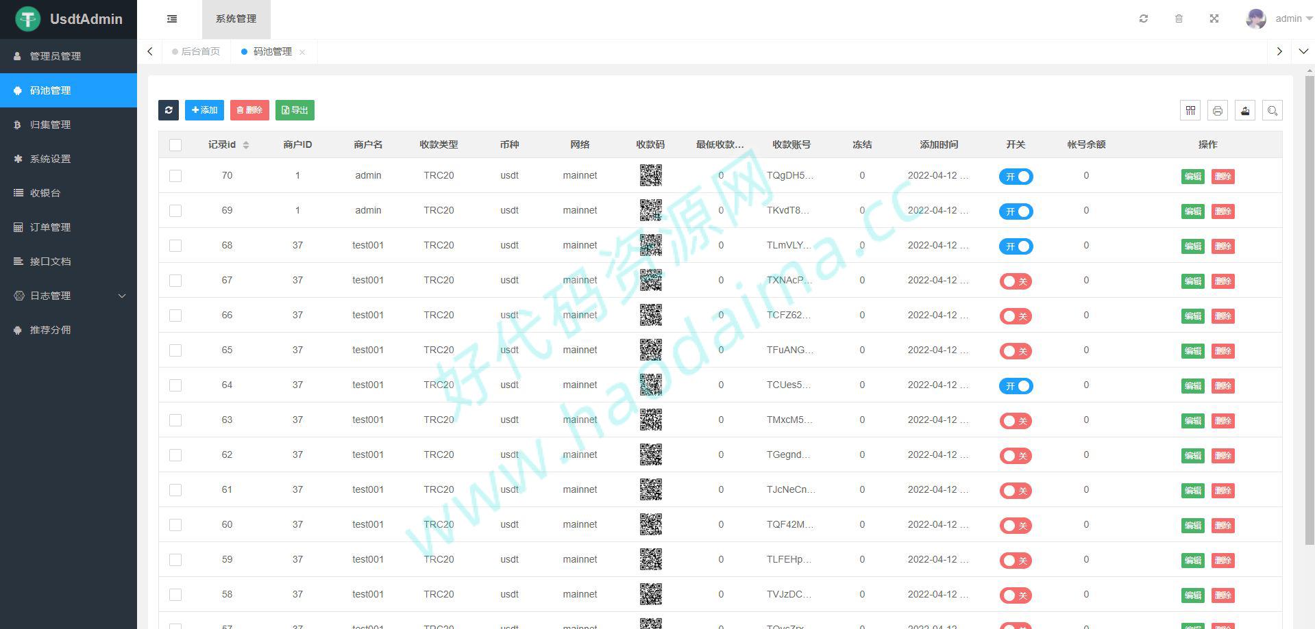 USDT支付系统/自动回调/虚拟币支付/区块链支付/对接钱包自动充值回调